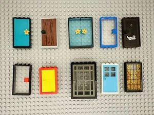 Menge 10 zufällige Farbe Form Lego Türen Rahmen - Bild 1 von 6
