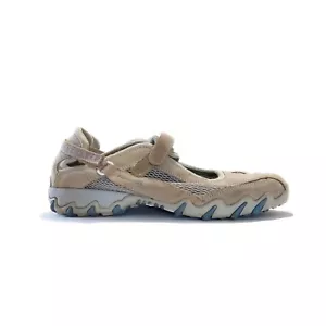 ALLROUNDER Niro MEPHISTO Women's Sz 9M Taupe Suede Slip On Mary Jane Flat Shoes - Picture 1 of 9