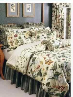 14 piezas Juego de ropa de cama Waverly Williamsburg tamaño king fundas edredón fundas faldas de cama Foto 1 de 4