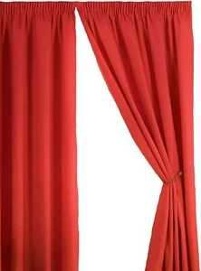 Summer Cooling Red Olive Teal Fuchsia Aubergine Thermal Light Reducing Curtains - Picture 1 of 20
