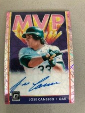 2019 Panini Donruss Optic Jose Canseco MVP Signatures Auto