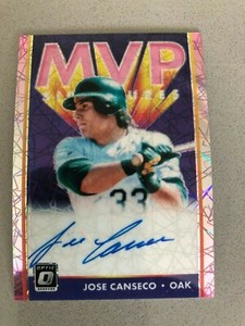 2019 Panini Donruss Optic Jose Canseco MVP Signatures Auto
