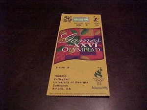 1996 Men's Olympic Volleyball Ticket 7/25 Italy Netherlands Russia Yugoslavia  - Picture 1 of 1