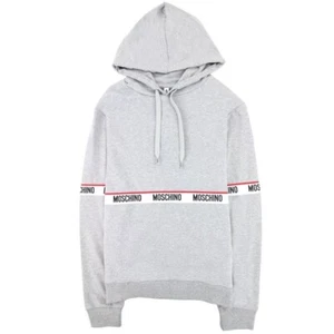 Moschino Taped Hoodie Grey Regular Fit Brand New With Tags Size XXL - Picture 1 of 5