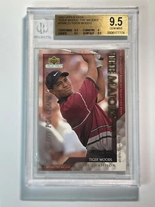 2002 UPPER DECK GOLF THE MAJORS TWM-23 TIGER WOODS BGS GEM MINT 9.5 2ND WIN - Picture 1 of 2