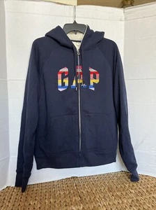 Gap Kids Girls’ Navy Full Zipper-Up Sweater Hoodie Size L(10) Tall - Picture 1 of 6