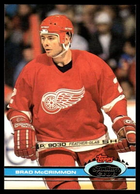 1991-92 Stadium Club #14 Brad McCrimmon Detroit Red Wings Hockey Card - Image 1 of 2