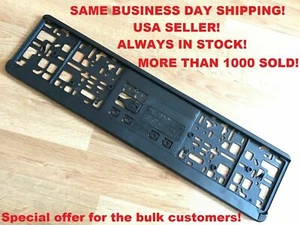 Universal Euro License Plate Tag Holder Mount Adapter Bumper Frame Bracket New - Picture 1 of 12