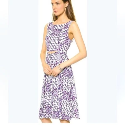 Vestido REBECCA MINKOFF Francis recortado en púrpura talla 4 Foto 1 de 4