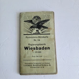 Antique WWII German Map RAVENSTEIN Wiesbaden - Picture 1 of 11