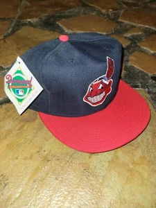 Vintage Cleveland Indians New Era Diamond Collection Pro Model Fitted Hat 7 3/4 - Picture 1 of 11