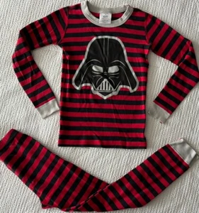 Hanna Andersson Niños 130 8 Largo John Pijama Conjunto Star Wars Darth Vader Pijama - Imagen 1 de 9