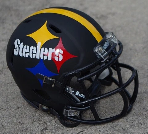 PITTSBURGH STEELERS CONCEPT FOOTBALL MINI SPEED BLACK MATTE HELMET Cover