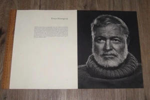 KARSH PORTRAIT Ernest Hemingway original TWO pages PHOTO + article - Picture 1 of 2
