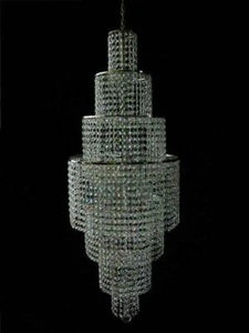 FANTÁSTICA ARAÑA DE DISEÑO con CRISTALES REALES LONGITUD 140 cm (Plata) - Imagen 1 de 1