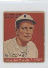 1933 Goudey Big League Chewing Gum R319 Cliff Heathcote #115