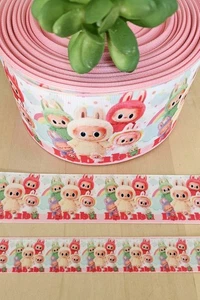 7/8, 1.5 & 3" (1 YD) Labubu Grosgrain Ribbon The Monsters Furry Forest Monsters - Picture 1 of 1