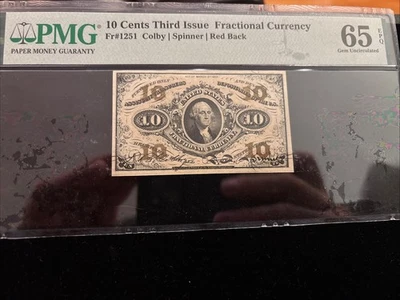 10 Cent 3rd Issue Fractional Currency Fr-1251 PMG Gem CU-65 EPQ - Image 1 of 4
