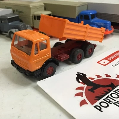 WIKING #167 ORANGE MERCEDES BENZ TIPPER DUMP TRUCK HO 1:87 GERMANY - Image 1 of 4