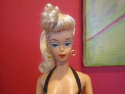 VINTAGE OOAK #5 PONYTAIL BARBIE W/ REROOTED Platinum Blonde  Silk Hair W/Outfit - Image 1 of 4