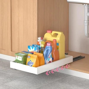 Expandable Pull Out Drawer Cabinet Organizer for Bathroom Vanity Slide Shelf - Picture 1 of 7