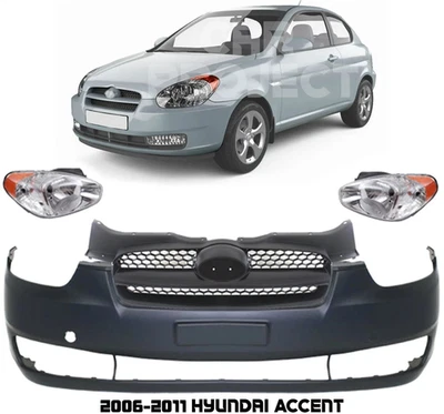Kit de montaje de cubierta de parachoques delantero fascia y rejilla para Hyundai Accent 2006-2011 Foto 1 de 4