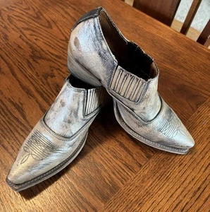 Freebird Womens Wyoming Boots Size 9 Ankle Distress Copper Block Heel Western - Picture 1 of 15