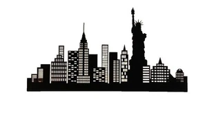 Northshire Metal Wall Mount New York City Skyline Silhouettes Candle Shadow Box - Picture 1 of 2