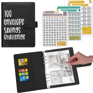 Ndsox 100 Envelopes Money Saving Challenge Binder, A5 Budget Binder with Cash... - Picture 1 of 7