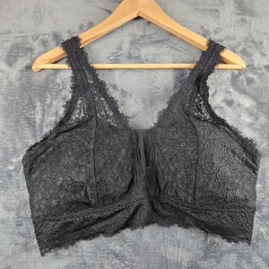 Aerie Lace Bralette Womens XXL Bra Black Comfort Fairy Gothic Adjustable Straps - Picture 1 of 9