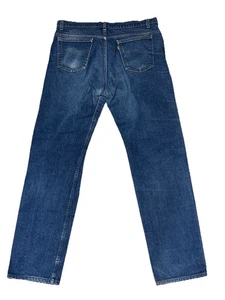Vintage Levis 505 Jeans Mens 40x34 Blue Denim USA Made Orange Tab 1970s - Picture 1 of 18
