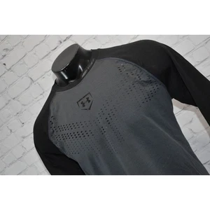 Under Armour Baseball Shirt Mens Size Large Gym Performance 3/4 Sleeves Gray - Picture 1 of 8