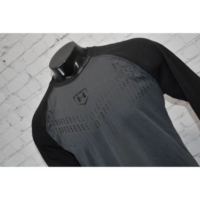 Camisa de béisbol Under Armour para hombre talla grande rendimiento de gimnasio mangas 3/4 gris Foto 1 de 4