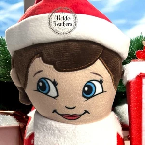 Elf On The Shelf Girl Plushy Slippers Hard Bottom L 9-10 Stars New! HTF! ❤️ Read - Picture 1 of 15
