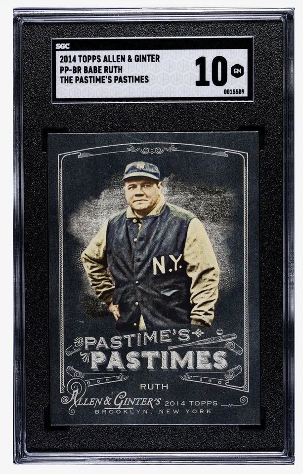 2014 Topps Allen & Ginter Pastime's Pastimes Babe Ruth #PP-BR SGC 10 Pop 1 - Image 1 of 1