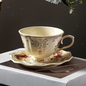 Porzellantasse und Untertassen-Set, 250 ml, Teetasse und Untertasse, - Picture 1 of 7