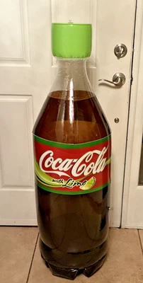 Coca Cola Coke w/Lime Bottle Promo Inflatable Bottle - 48 Inches Tall Rare - Image 1 of 4