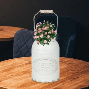 Milk Jug Vase with Handle Chic Planter Floral Arrangement Holder Floral Bucket - Picture 1 of 5