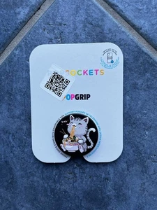 NEU! Popsocket Original schwarz mit Katze - Bild 1 von 2