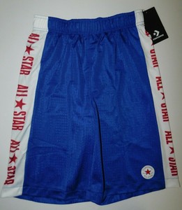 blue converse shorts