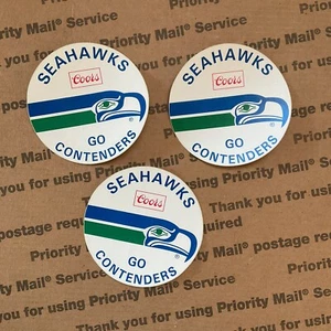 Vintage 1979 Seattle Seahawks Coors Promo Stickers Lot 3 Inch - Picture 1 of 5