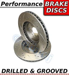 MITSUBISHI L200 2.5 DI-D 4WD 06- Drilled & Grooved Sport FRONT Brake Discs ROTOR - Picture 1 of 1