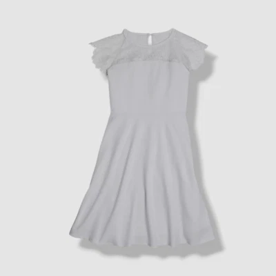 Blush by Us Angels Kids Girl's White Cap Sleeve Skater Dress Size 14 - Image 1 of 3