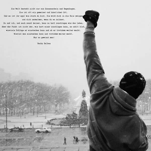 Rocky Balboa PÓSTER Impresión Lona Impresión Artística CON CITAT BOXES DEPORTE 80x80cm - Imagen 1 de 4