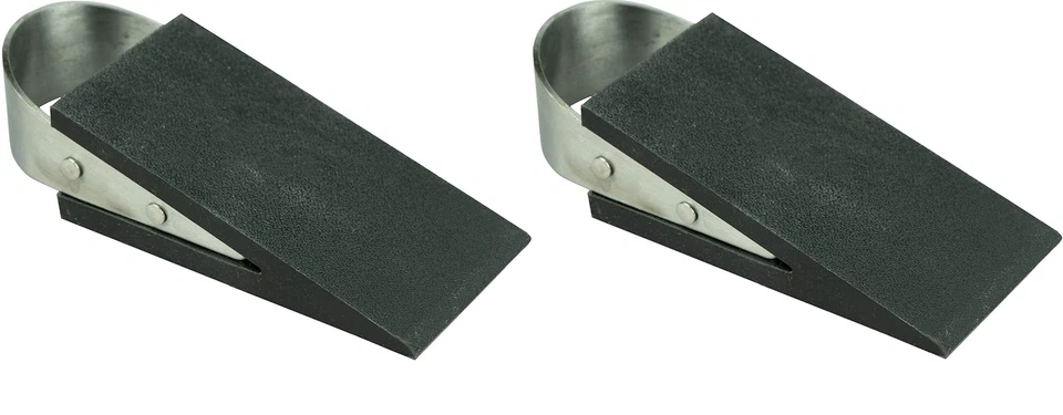 2 x HRB Türkeil Türstopper Türpuffer Türschutz Fensterkeil Gummikeil schwarz - Bild 1 von 1