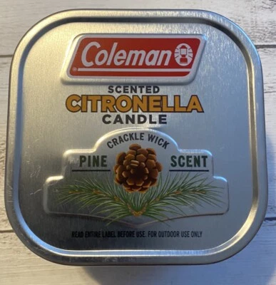 Coleman Scented Citronella Candle Tin with Wooden Crackle Wick Pine Scent - Image 1 of 4