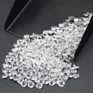NATURAL WHITE TOPAZ ROUND FACETED CUT LOOSE CALIBRATED AAA QUALITY GEMSTONE LOT - Picture 1 of 5