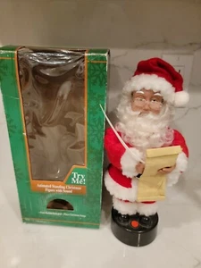 Vtg Animated Musical Santa With List Feather North Pole Productions Christmas - Picture 1 of 5