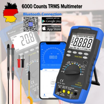 Digital Multimeter mit NCV True RMS Auto-Range Kapazität 6000 Counts wish APP - Bild 1 von 4