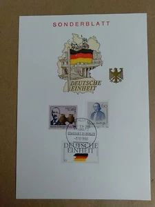 GERMANY Stamps Special Edition German Unit Set Of 3 Stamps First Day - Picture 1 of 3